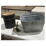 GALVANIZED TUB & STEEL 5G. CAN