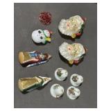 FITZ & FLOYED BLOWN GLASS SANTA ORNAMENTS