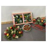 VTG. PLASTIC CANDLE BOUQUETS DECOR