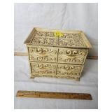 MCM CREAM PLASTIC LERNER BOX W/ DRAWERS