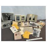 SEVERAL B & W PHOTOS, CARDS, POST CARDS