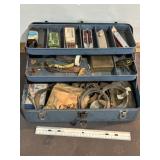VINTAGE FISHING TACKLE BOX WITH TACKLE