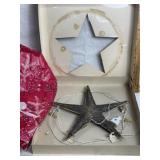VINTAGE 10 LIGHT SILVER STAR TREE TOPPER
