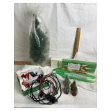 VINTAGE CHRISTMAS ITEMS, TREES, BULBS, CANDLES
