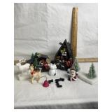 VINTAGE CHRISTMAS ITEMS& FIGURES, PLASTIC NATIVITY