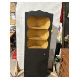 VINTAGE CORNER CABINET, 74" T X 26 1/5" L X 14" W