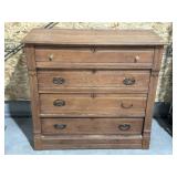 VINTAGE 4 DRAWER DRESSER, 37 3/4" T X 41" L X 19"W