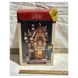 CHRISTMAS LIGHTED PORCELAIN HOUSE IN BOX