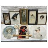 FRAMED VINTAGE PRINTS & ILLISTRATIONS OF WOMEN