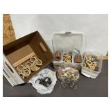 VARIOUS WOOD RINGS AND COPPER RINGS