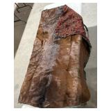 LARGE VINTAGE HORSE HIDE BLANKET, 65" X 59"