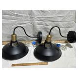 MATTE BLACK INDUSTRIAL-STYLE METAL PENDENT LIGHTS