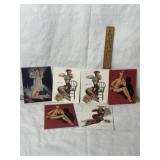 PIN-UP GIRL ADVERTISING CARDS, BUILDERS SUPPLY