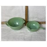 VTG. RARE JADITE FIREKING GRAVY BOWL & BATTER BOWL