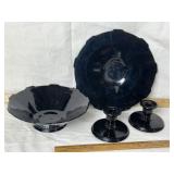 ART DECO BLACK GLASS