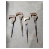 4 VINTAGE KEY HOLE HAND SAWS