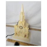 VINTAGE PLASTIC LIGHTED CHURCH (NOT WORKING)
