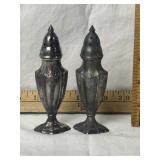 SET OF VINTAGE PLATED SALT & PEPPER SHAKERS