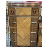 ART DECO "WATERFALL" STYLE DRESSER, BAKELITE HANDS