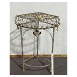 VINTAGE METAL PLANT STAND, 30" T X 19" W