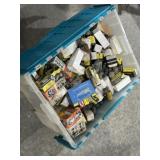 LARGE PLASTIC TUB FULL OF OLD RADIO & T.V. TUBES