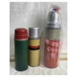 3 VINTAGE THERMOS, LANDER, HY-LO, THERMOS
