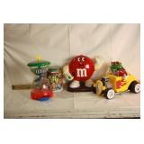 HOT ROD CAR M & M DISPENSER, TIN, OTHER DISPENSERS