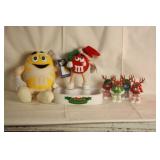 M & M CHRISTMAS CANDY BOWL, PLUSH TOY, FIGURES