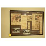 FRAMED DALE EARNHARDT NEWSPAPER CLIPPINGS