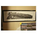 HUDSON TYPE PASSENGER ENGINE FRAMED PICTURE