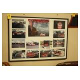 FRAMED DALE JR. PICTURES, 20 1/2" X 28 1/2"