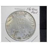 ANTIQUE HELENA, MONTANA $1 ALUMINUM BUDS TIRE SHOP