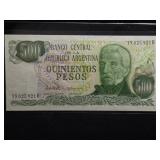 ARGENTINA 500 PESOS NOTE 1977-1982