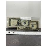 2 - 1935 SERIES STAR $1 SILVER CERTIFICATES