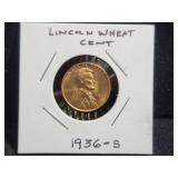 1936-S LINCOLN WHEAT CENT (BU)
