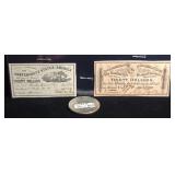 2 CONFEDERATE STATES CIVIL WAR NOTE / BOND