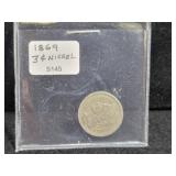 1869 THREE CENT NICKEL