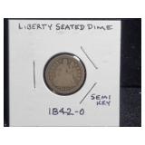 1842-O SEATED LIBERTY DIME
