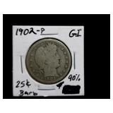 1902-P BARBER QUARTER