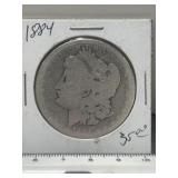 1884 MORGAN SILVER DOLLAR