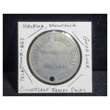 ANTIQUE HELENA, MONT. JERSEY DAIRY CLOVER TOKEN