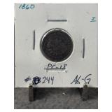 1860 INDIAN CENT - COPPER, NICKEL