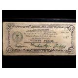1944 EMERGENCY PHILIPPINES 20 PESO CURRENCY