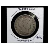 1906-O BARBER HALF DOLLAR