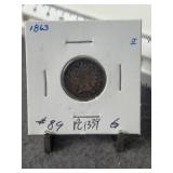 1863 INDIAN CENT - COPPER, NICKEL