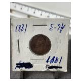 1881 INDIAN CENT
