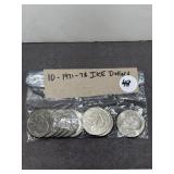 10- IKE DOLLARS, 1971-1978