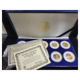 24K GOLD PLATED STATEHOOD QUARTER SET