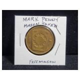 FREEMASON MARK PENNY TOKEN