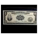 1949 PHILIPPINES CENTRAL BANK 1 PESO NOTE (VF+)